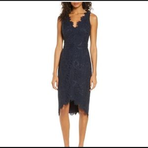 Eliza J dress, navy blue lace.